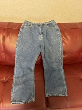 SHEIN Light Blue Wide Leg Flare Jeans measure 30” waist